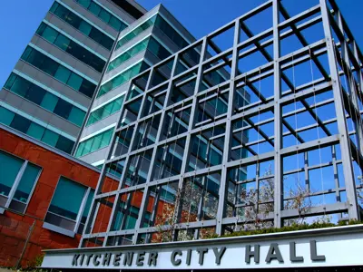 Exterior view of Kitchener City Hall
